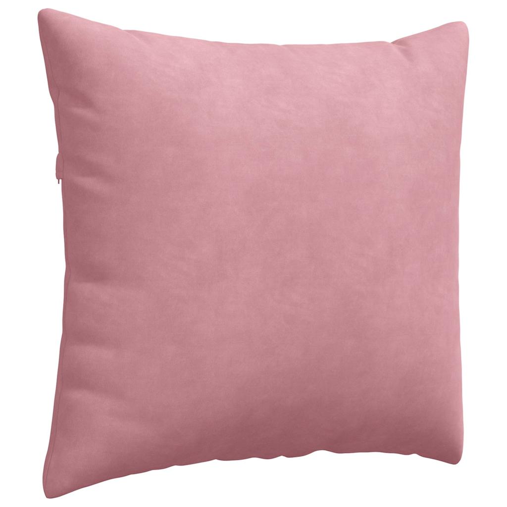 Sofapuder 2 pcs Lyserød 50 x 50 cm Velourstof