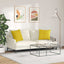 Sofapuder 2 pcs Gul 50 x 50 cm Velourstof