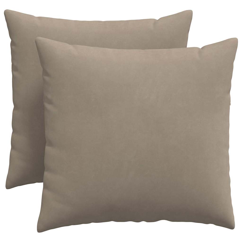 Sofapuder 2 pcs Gråbrun 50 x 50 cm Stof
