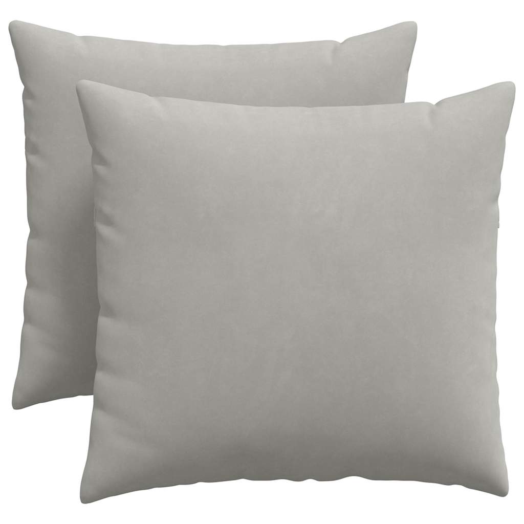 Sofapuder 2 pcs Lysegrå 50 x 50 cm Stof
