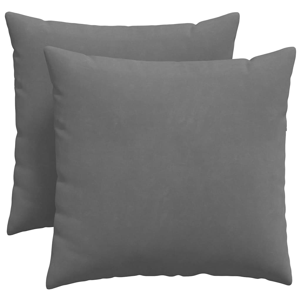 Sofapuder 2 pcs Mørkegrå 50 x 50 cm Stof