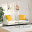 Sofapuder 2 pcs Lys Gul 50 x 50 cm Velourstof