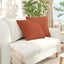 Sofapuder 2 pcs Rød orange 50 x 50 cm Velourstof