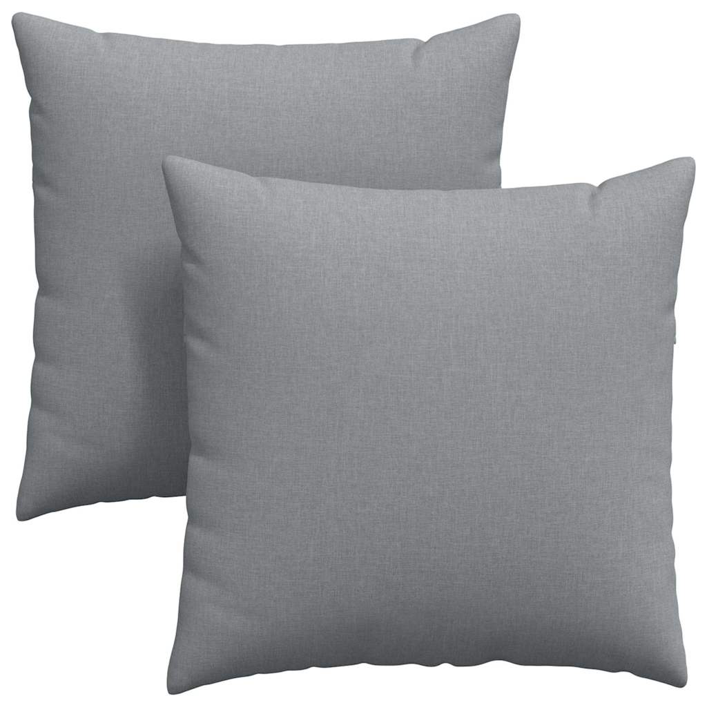 Sofapuder 2 pcs Lysegrå 60 x 60 cm Stof