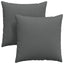 Sofapuder 2 pcs Mørkegrå 60 x 60 cm Stof