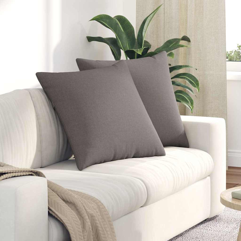 Sofapuder 2 pcs Gråbrun 60 x 60 cm Stof