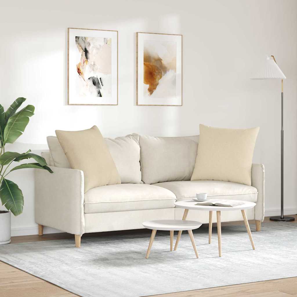 Sofapuder 2 pcs Creme 60 x 60 cm Stof