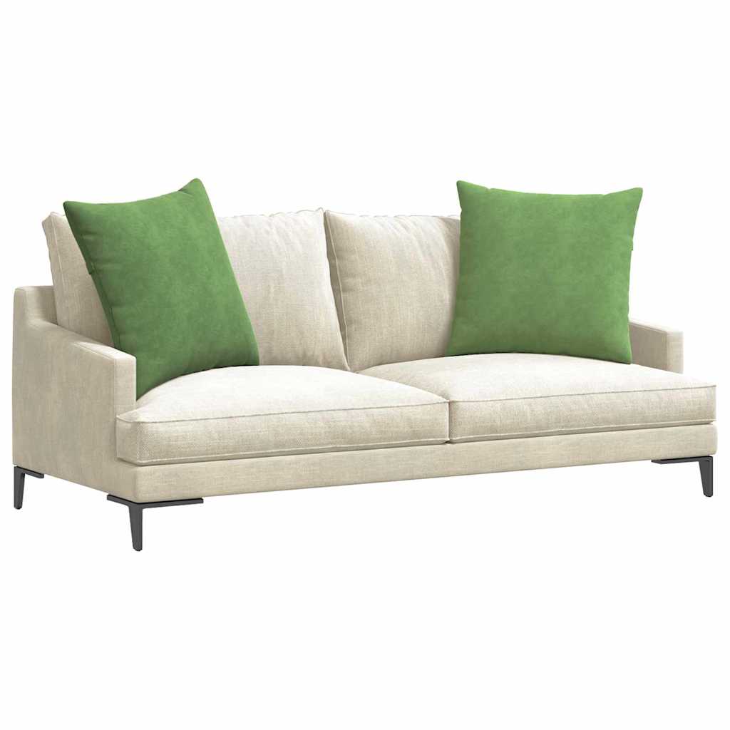 Sofapuder 2 pcs Lys grøn 60 x 60 cm Velourstof