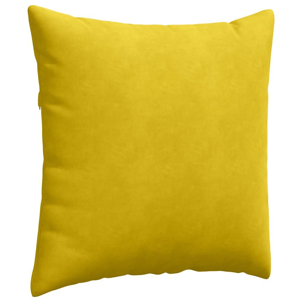 Sofapuder 2 pcs Gul 60 x 60 cm Velourstof