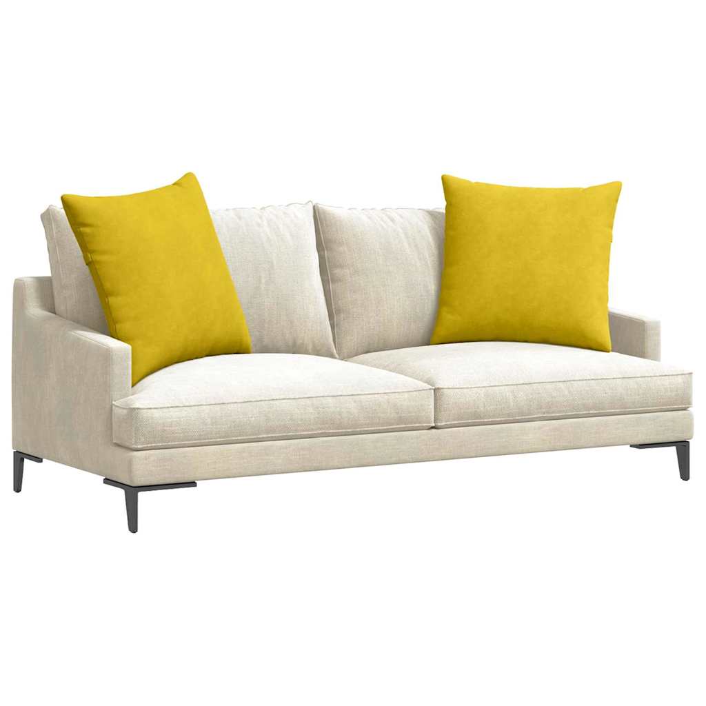 Sofapuder 2 pcs Gul 60 x 60 cm Velourstof