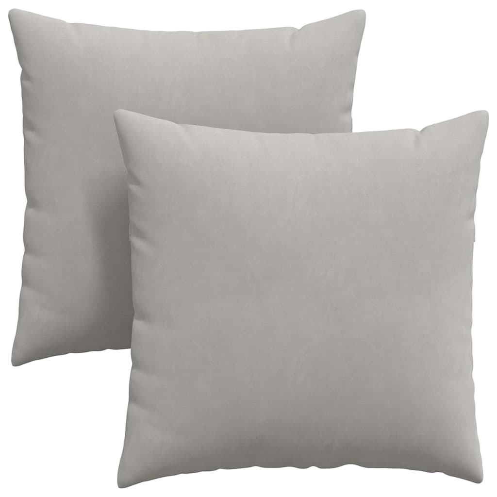 Sofapuder 2 pcs Lysegrå 60 x 60 cm Stof