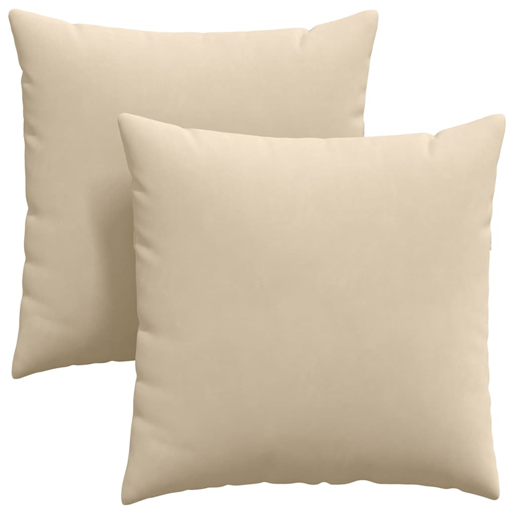 Sofapuder 2 pcs Creme 60 x 60 cm Stof