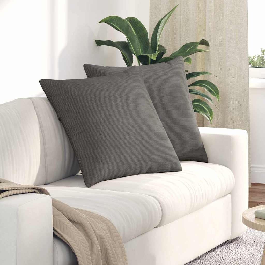 Sofapuder 2 pcs Lysegrå 60 x 60 cm Velourstof