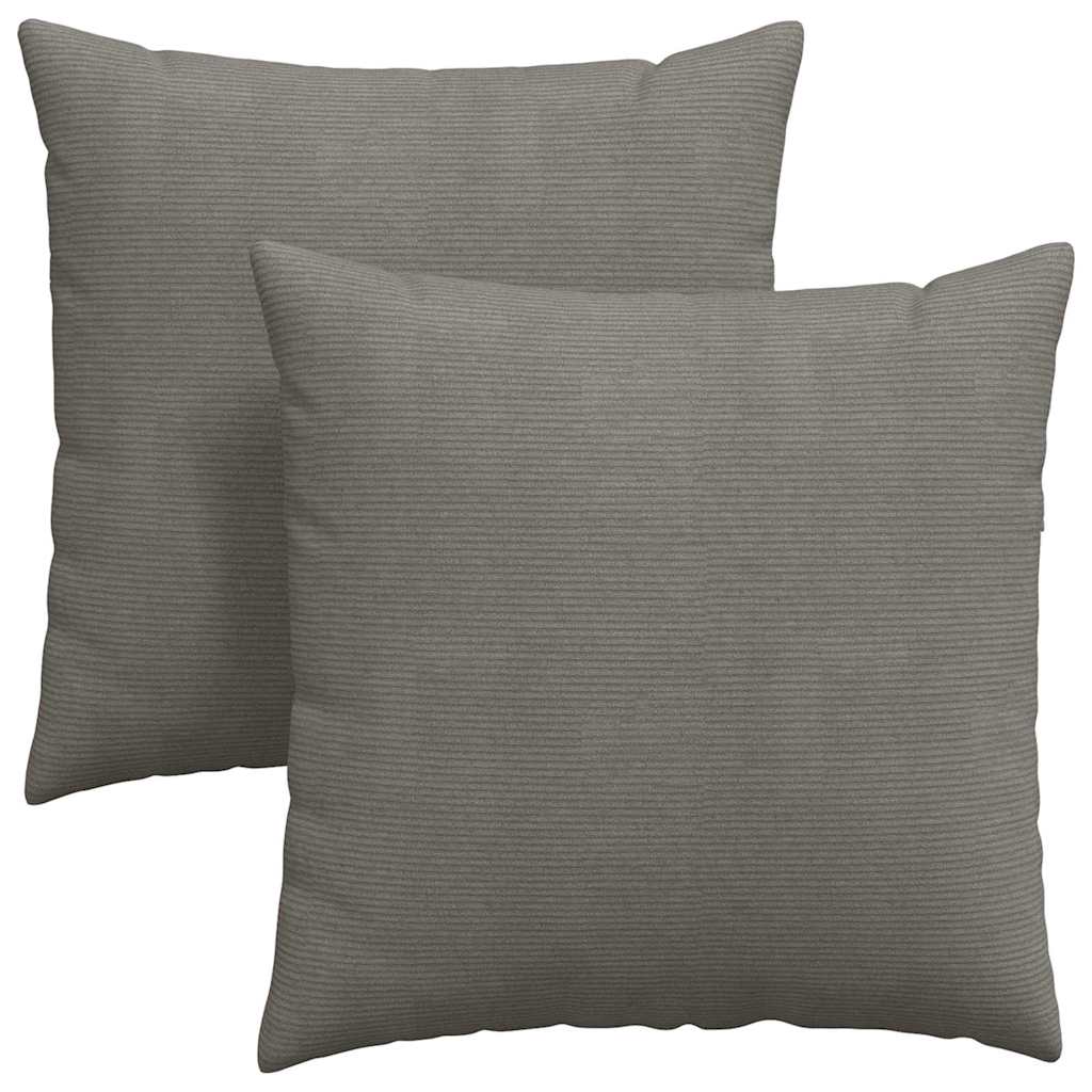 Sofapuder 2 pcs Lysegrå 60 x 60 cm Velourstof