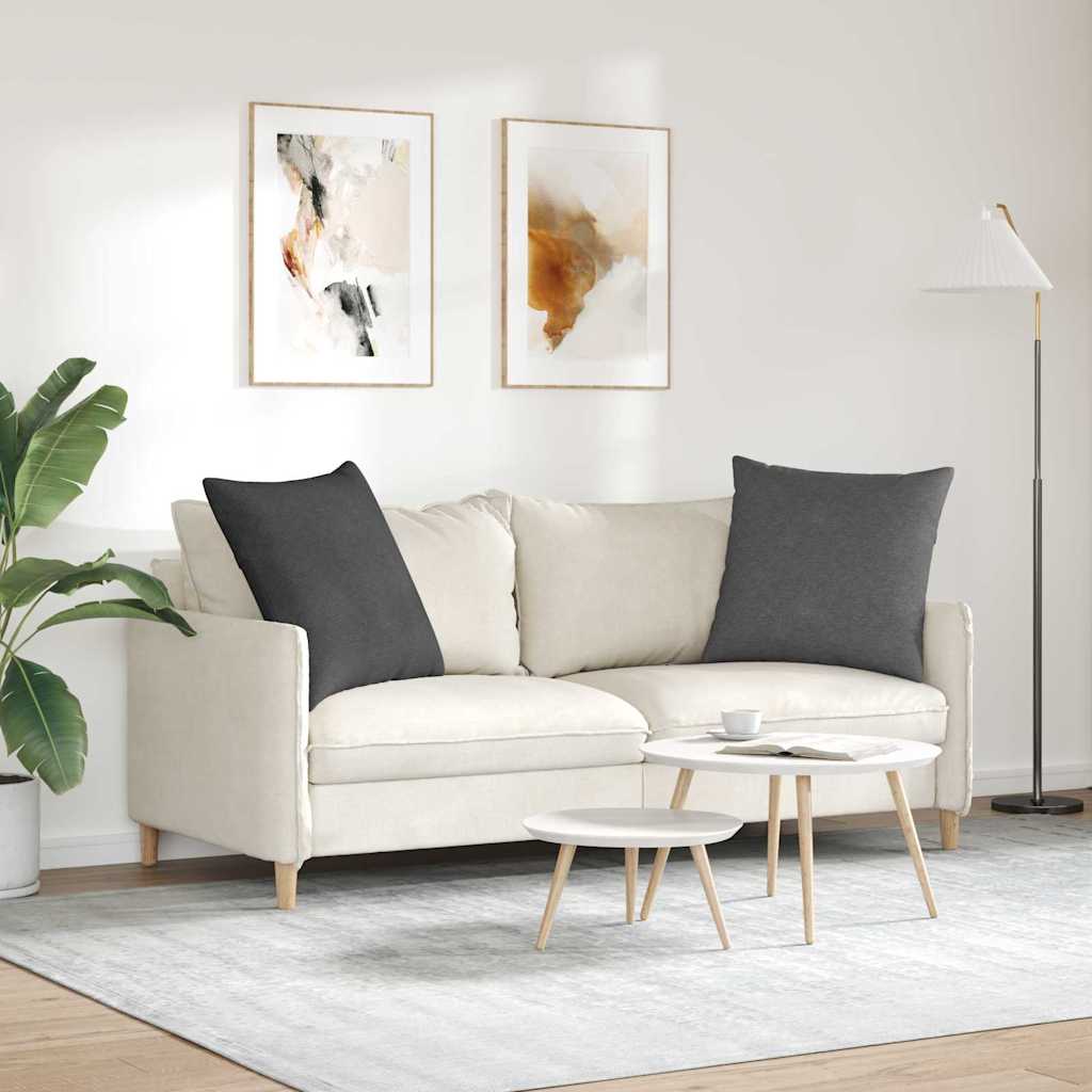 Sofapuder 2 pcs Mørkegrå 60 x 60 cm Velourstof