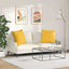 Sofapuder 2 pcs Lys Gul 60 x 60 cm Velourstof