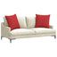 Sofapuder 2 pcs Rød 80 x 80 cm Stof