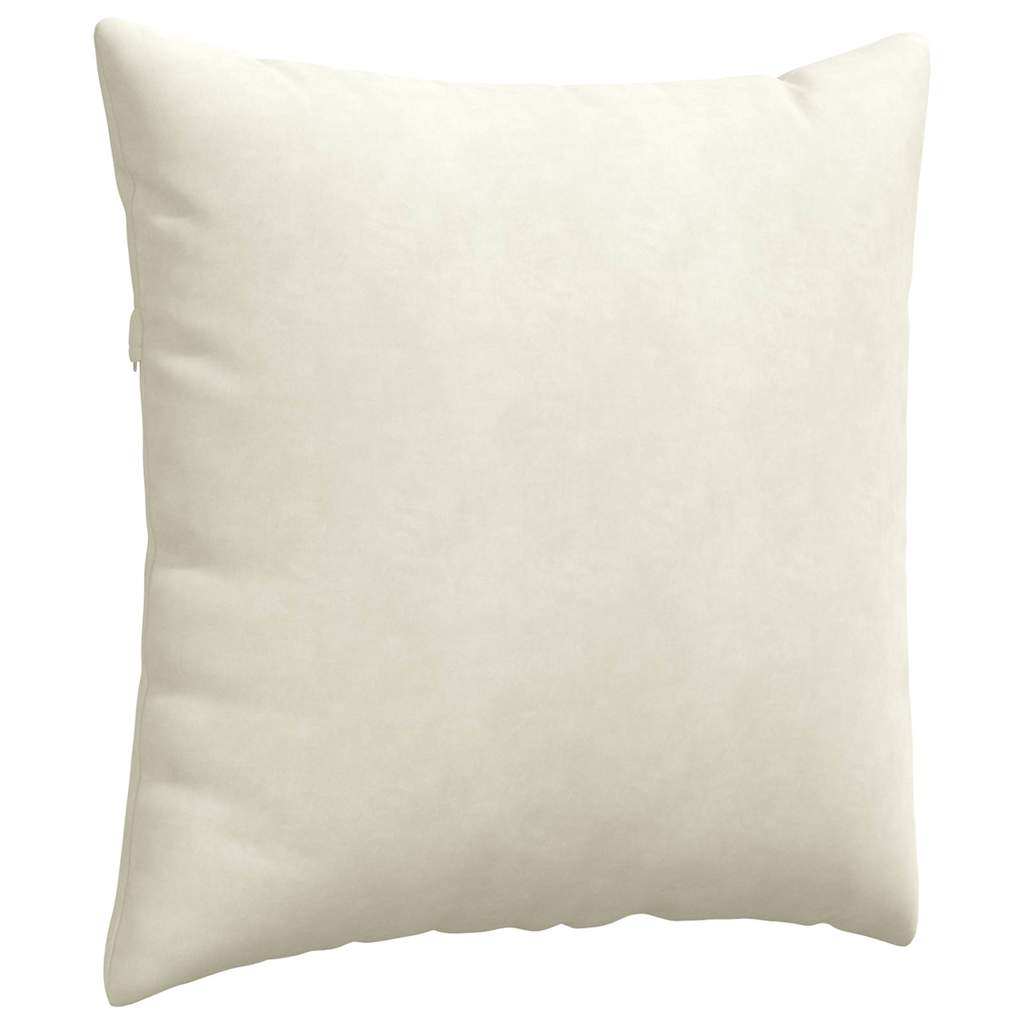 Sofapuder 2 pcs Creme 80 x 80 cm Velourstof