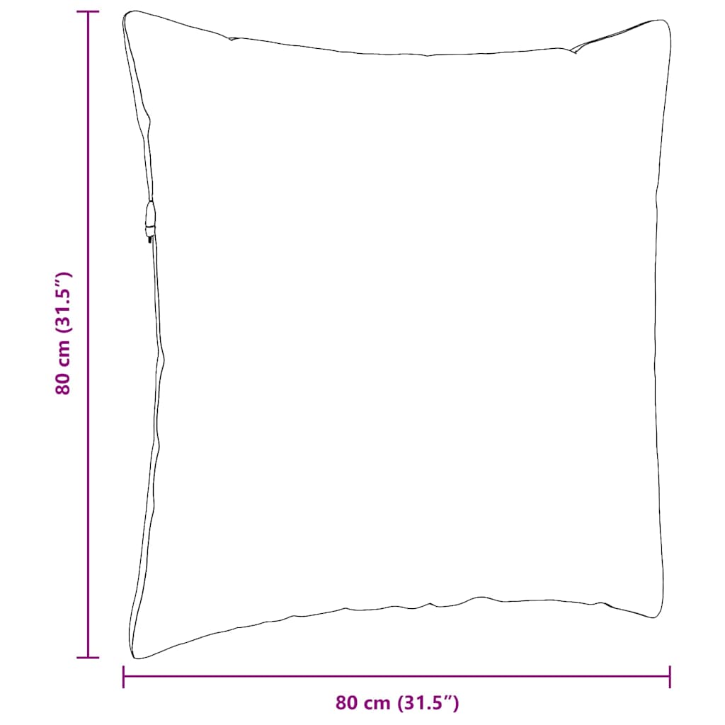 Sofapuder 2 pcs Creme 80 x 80 cm Velourstof
