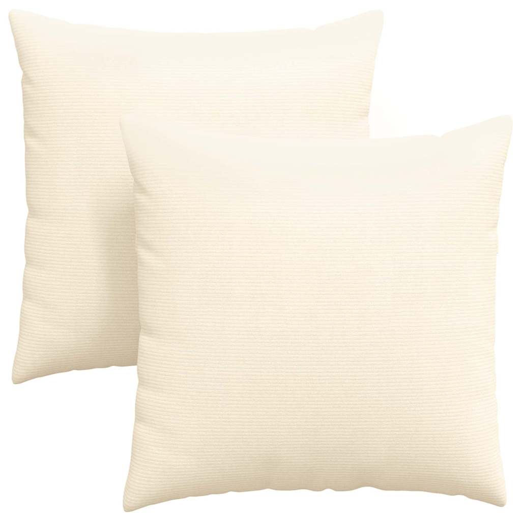 Sofapuder 2 pcs Creme 80 x 80 cm Velourstof