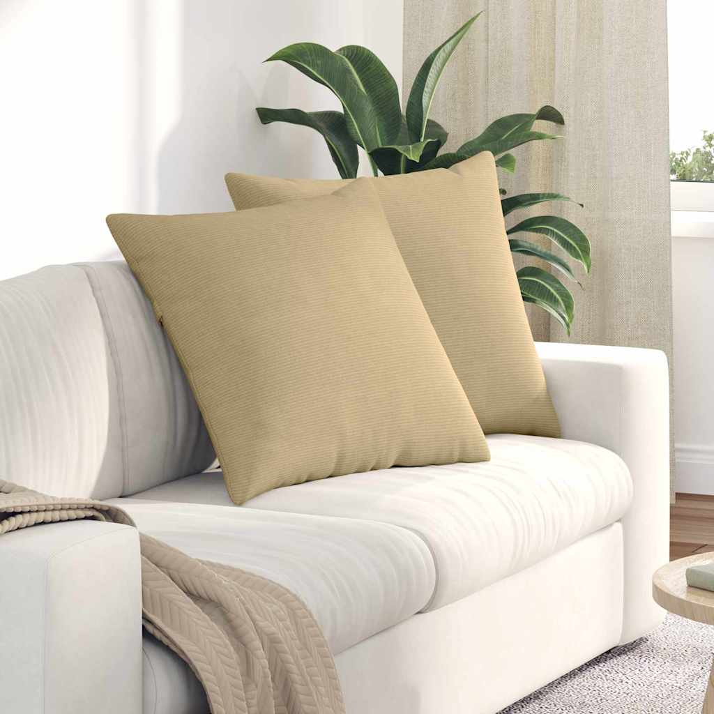 Sofapuder 2 pcs Grågrøn 80 x 80 cm Velourstof