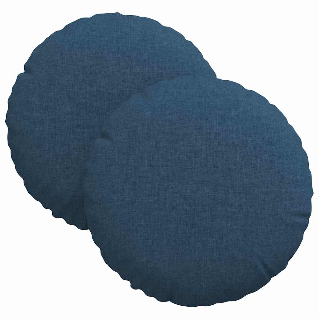 Sædepuder 2 pcs Blå Ø30 x 13 cm Stof