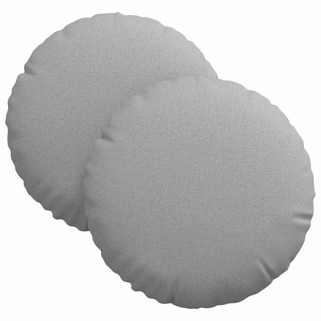 Sædepuder 2 pcs Skygrå Ø30 x 13 cm Stof