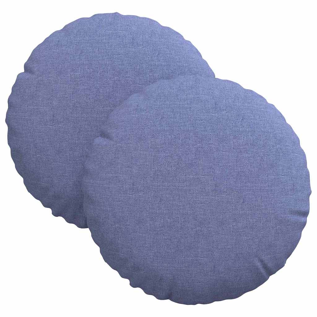 Sædepuder 2 pcs Jeans blå Ø30 x 13 cm Stof