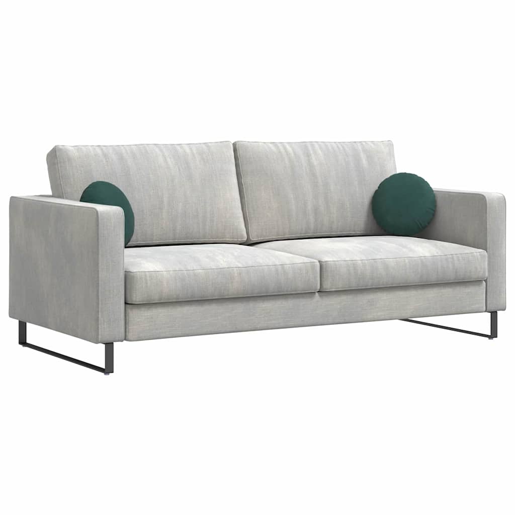 Sædepuder 2 pcs Mørkegrøn Ø30 x 13 cm Fløjl