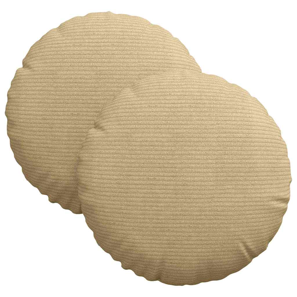 Sædepuder 2 pcs Grågrøn Ø30 x 13 cm Velourstof