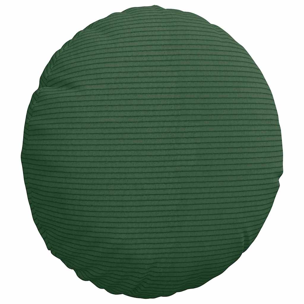 Sædepuder 2 pcs Mørkegrøn Ø30 x 13 cm Velourstof