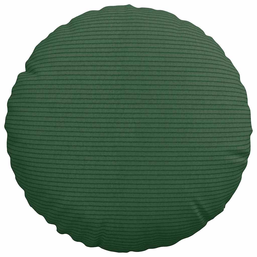 Sædepuder 2 pcs Mørkegrøn Ø30 x 13 cm Velourstof