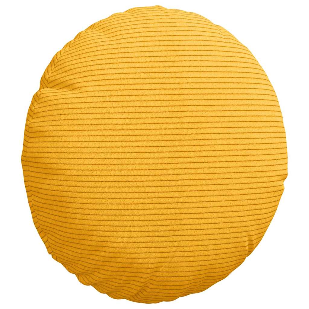 Sædepuder 2 pcs Lys Gul Ø30 x 13 cm Velourstof