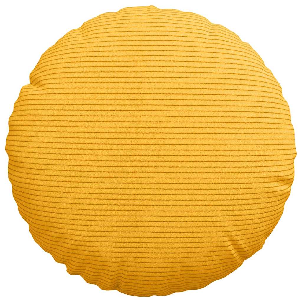Sædepuder 2 pcs Lys Gul Ø30 x 13 cm Velourstof