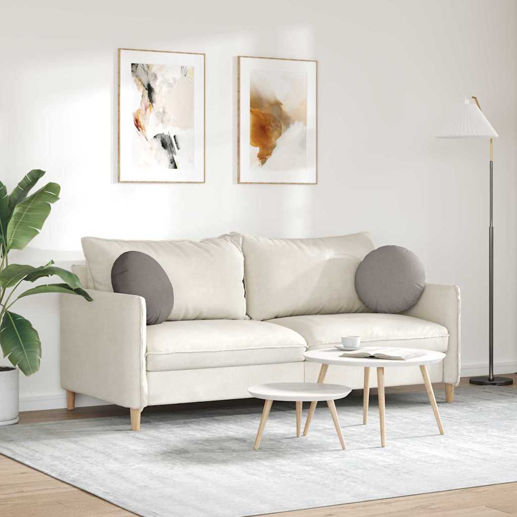 Sædepuder 2 pcs Gråbrun Ø40 x 13 cm Stof