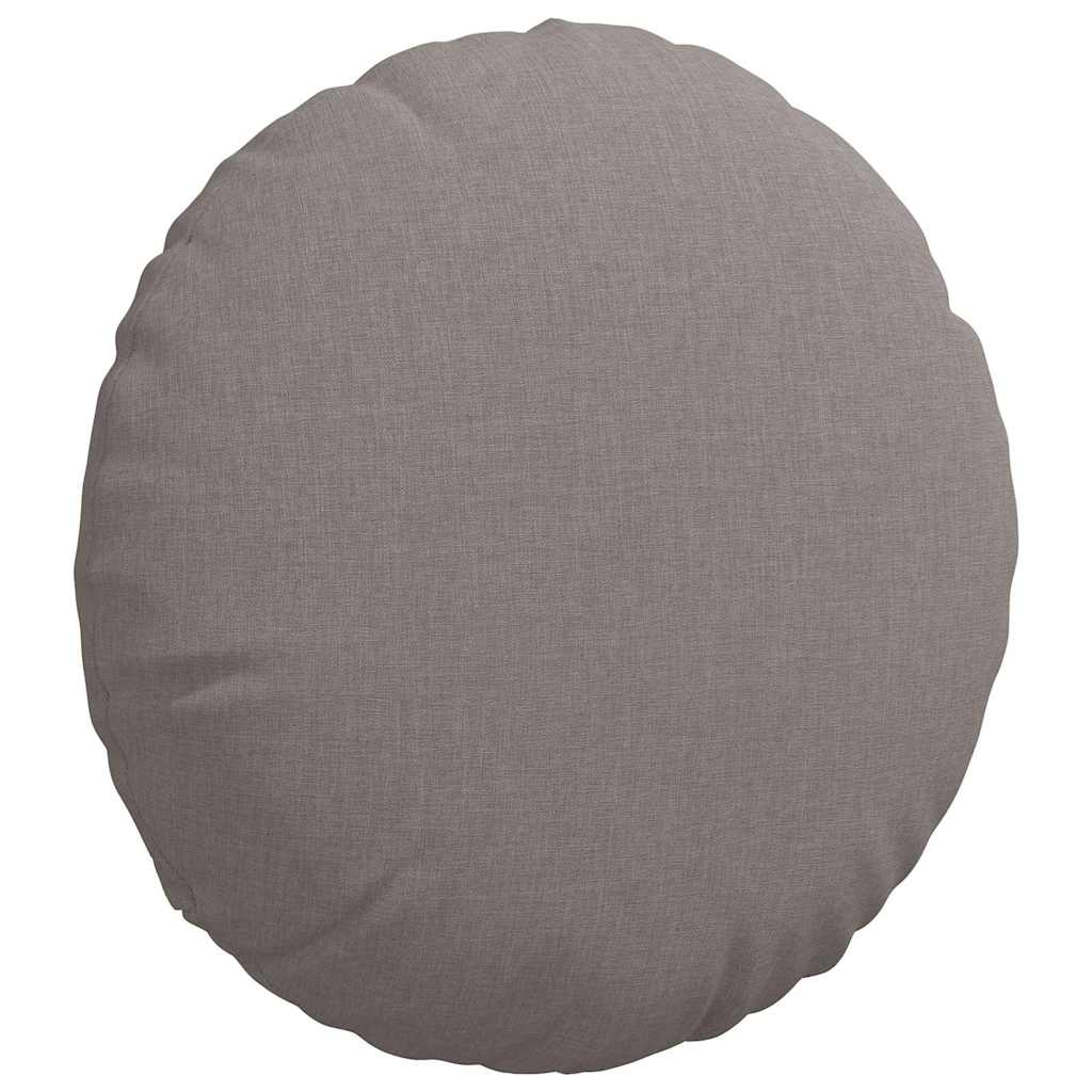 Sædepuder 2 pcs Gråbrun Ø40 x 13 cm Stof