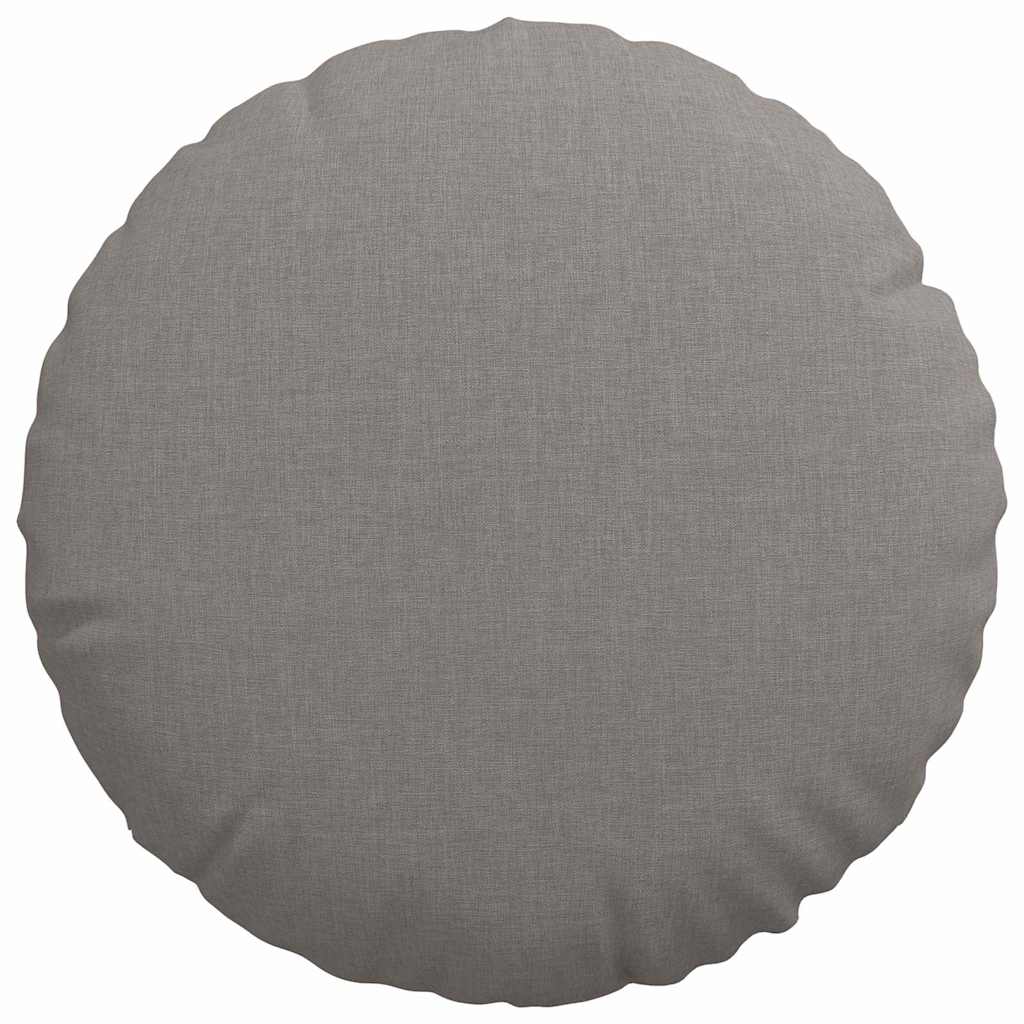 Sædepuder 2 pcs Gråbrun Ø40 x 13 cm Stof