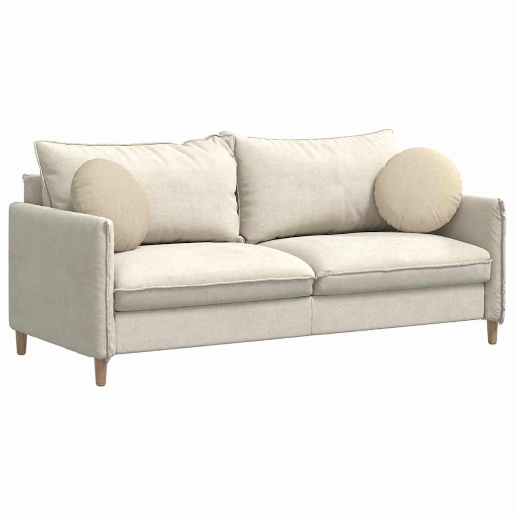 Sædepuder 2 pcs Creme Ø40 x 13 cm Stof