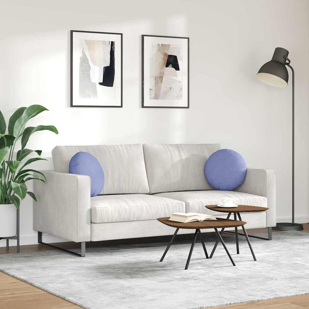 Sædepuder 2 pcs Jeans blå Ø40 x 13 cm Stof