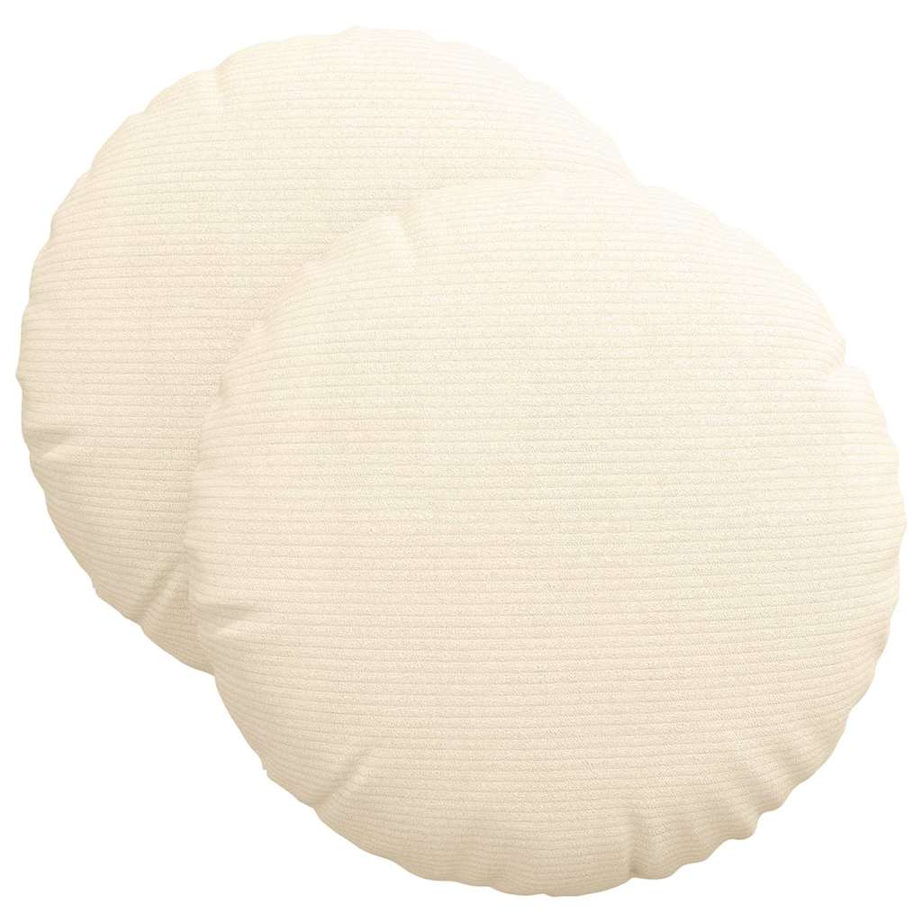 Sædepuder 2 pcs Creme Ø 40 cm Velourstof