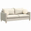 Sædepuder 2 pcs Creme Ø 40 cm Velourstof