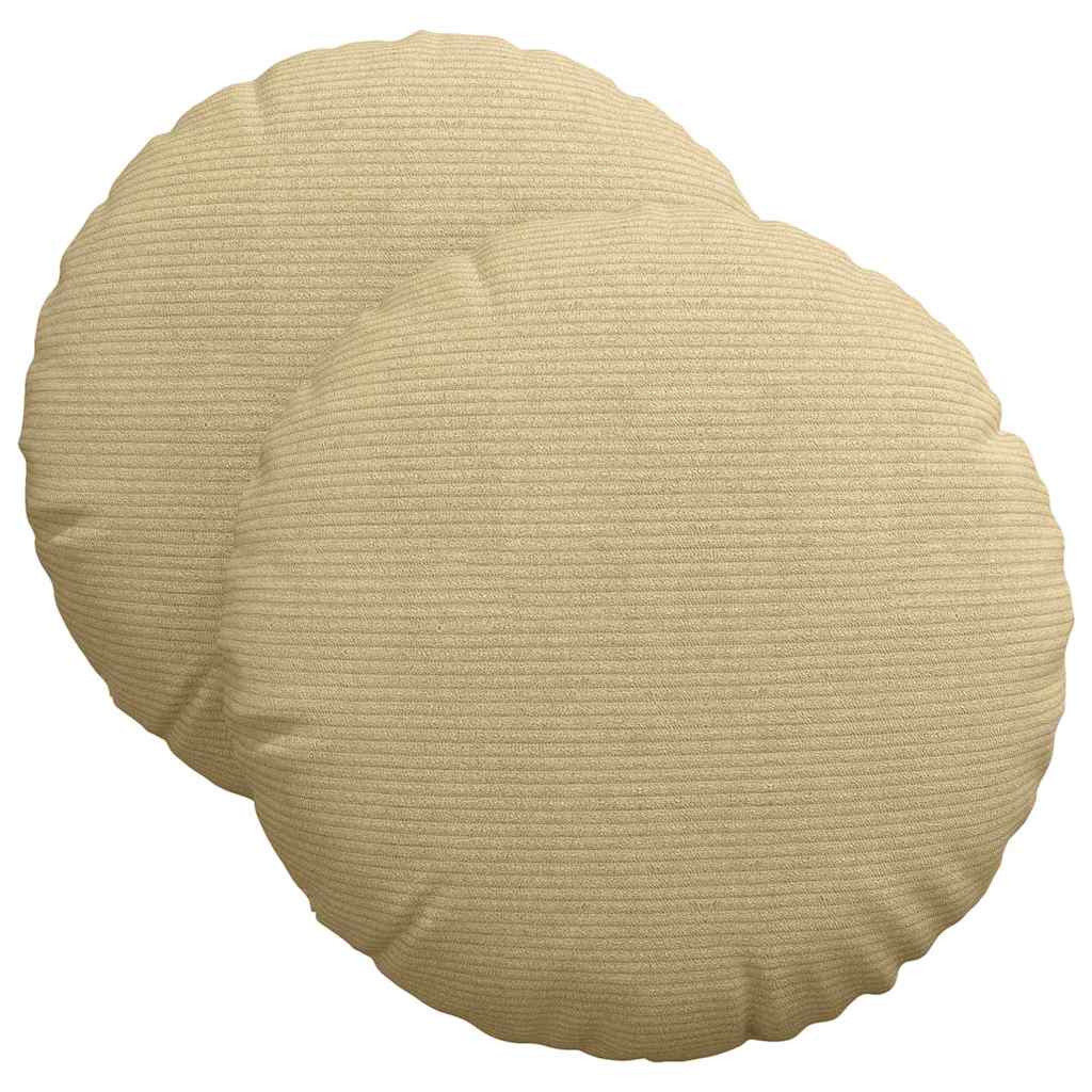 Sædepuder 2 pcs Grågrøn Ø 40 cm Velourstof