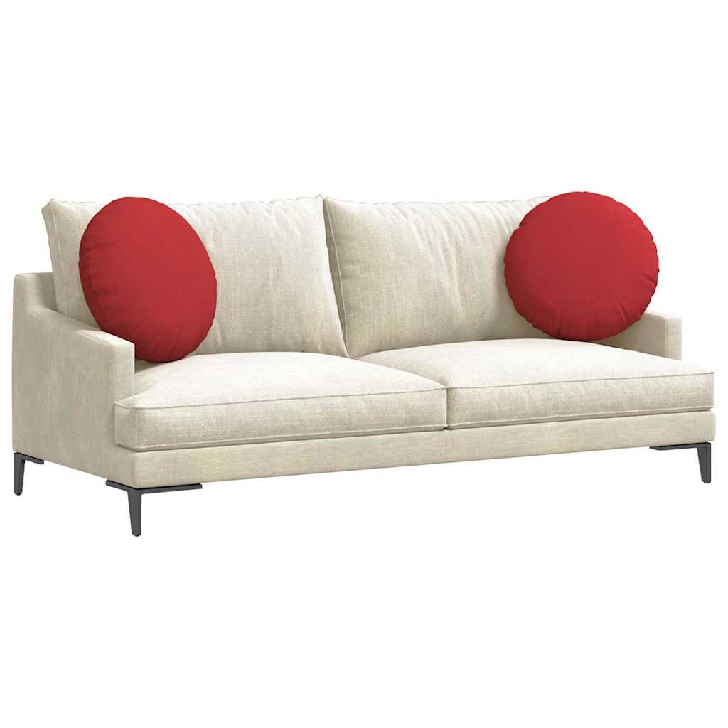 Sædepuder 2 pcs Rød Ø50 x 19 cm Stof