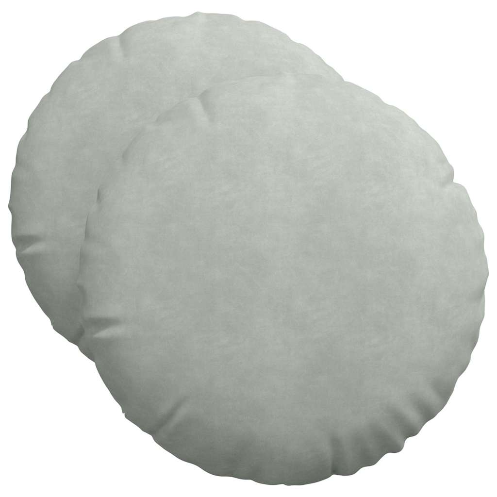 Sædepuder 2 pcs Lysegrå Ø50 x 19 cm Fløjl