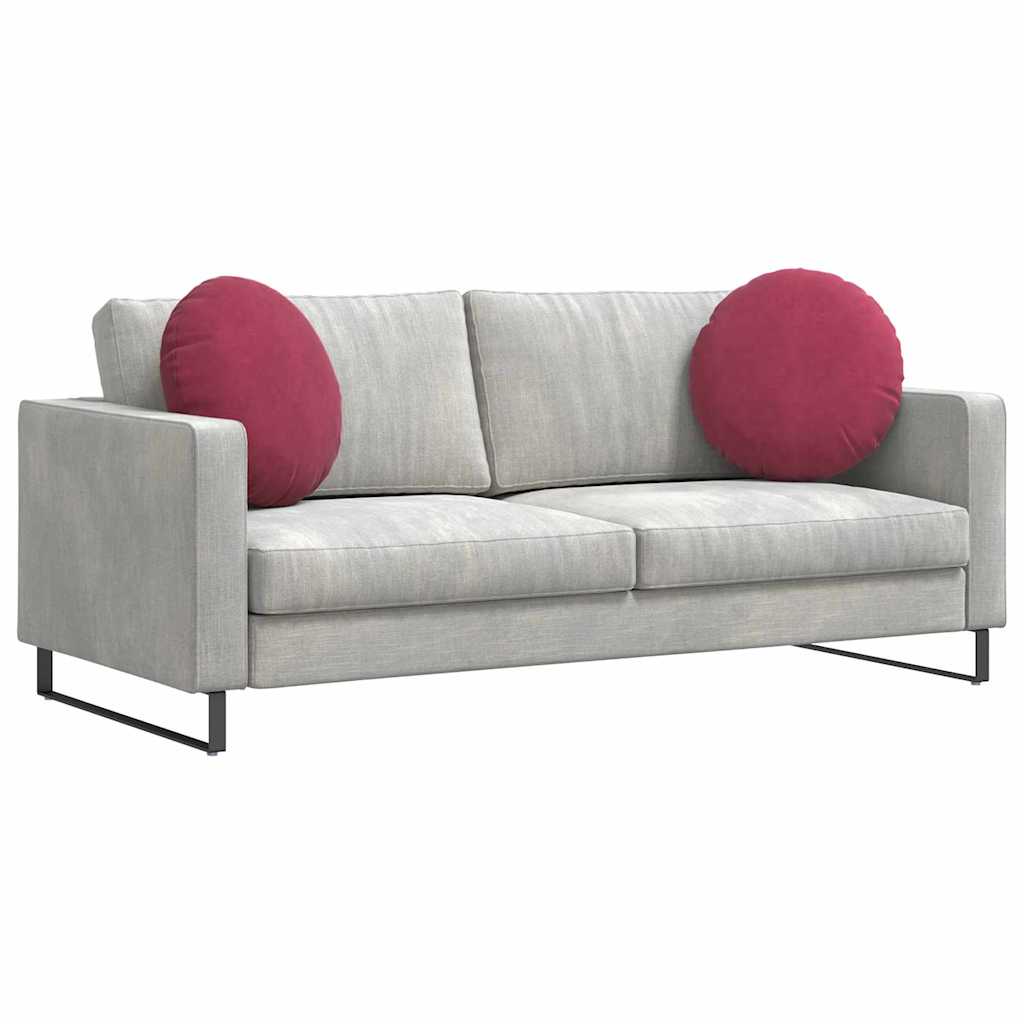 Sædepuder 2 pcs Vinrød Ø50 x 19 cm Fløjl