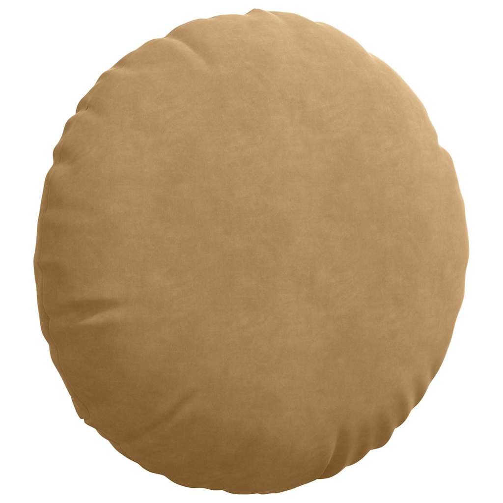 Sædepuder 2 pcs Brun Ø50 x 19 cm Fløjl