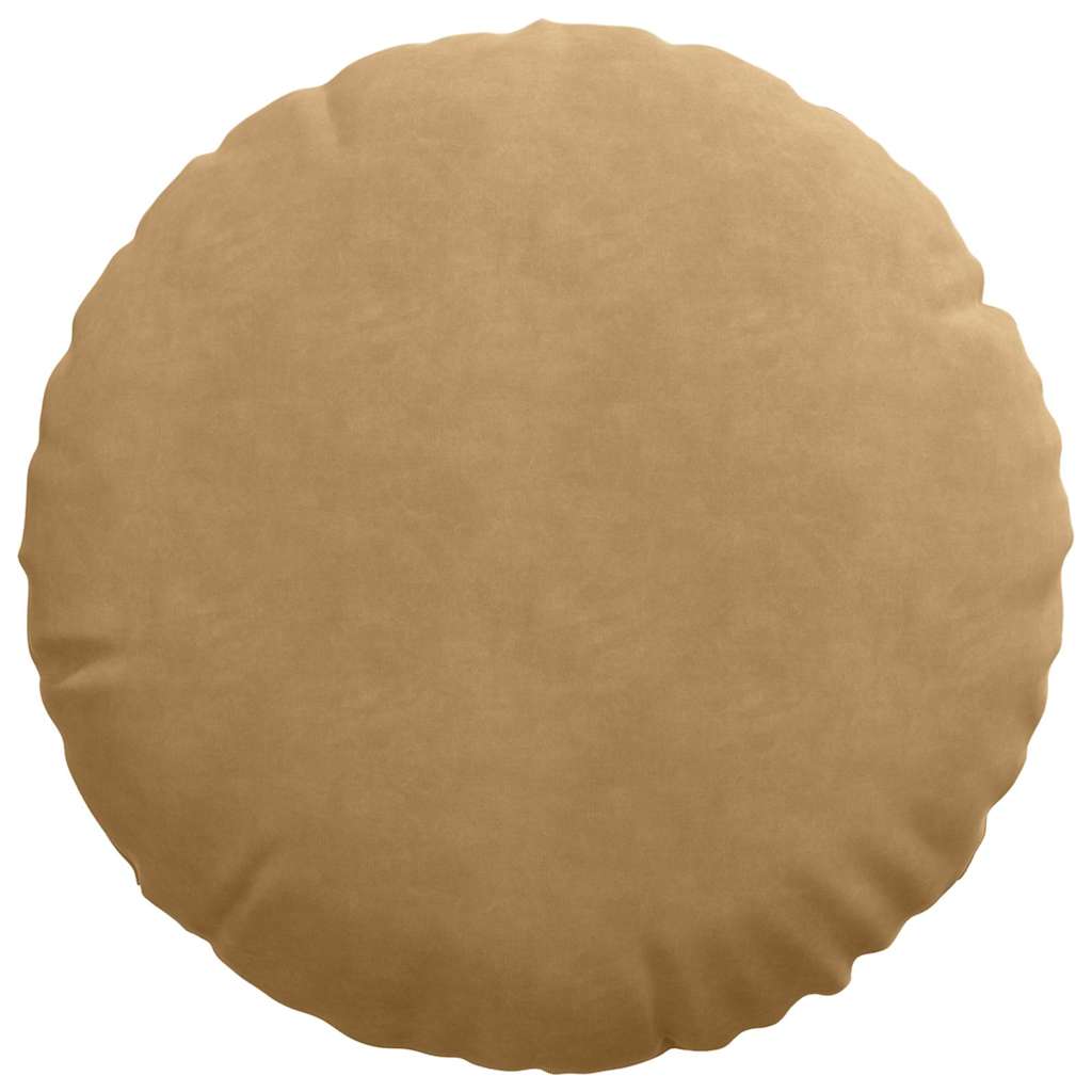 Sædepuder 2 pcs Brun Ø50 x 19 cm Fløjl