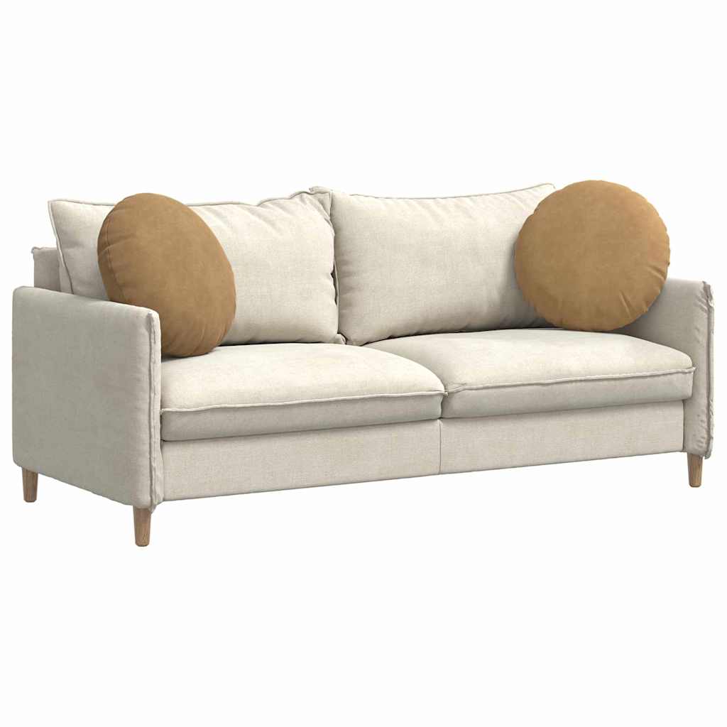 Sædepuder 2 pcs Brun Ø50 x 19 cm Fløjl
