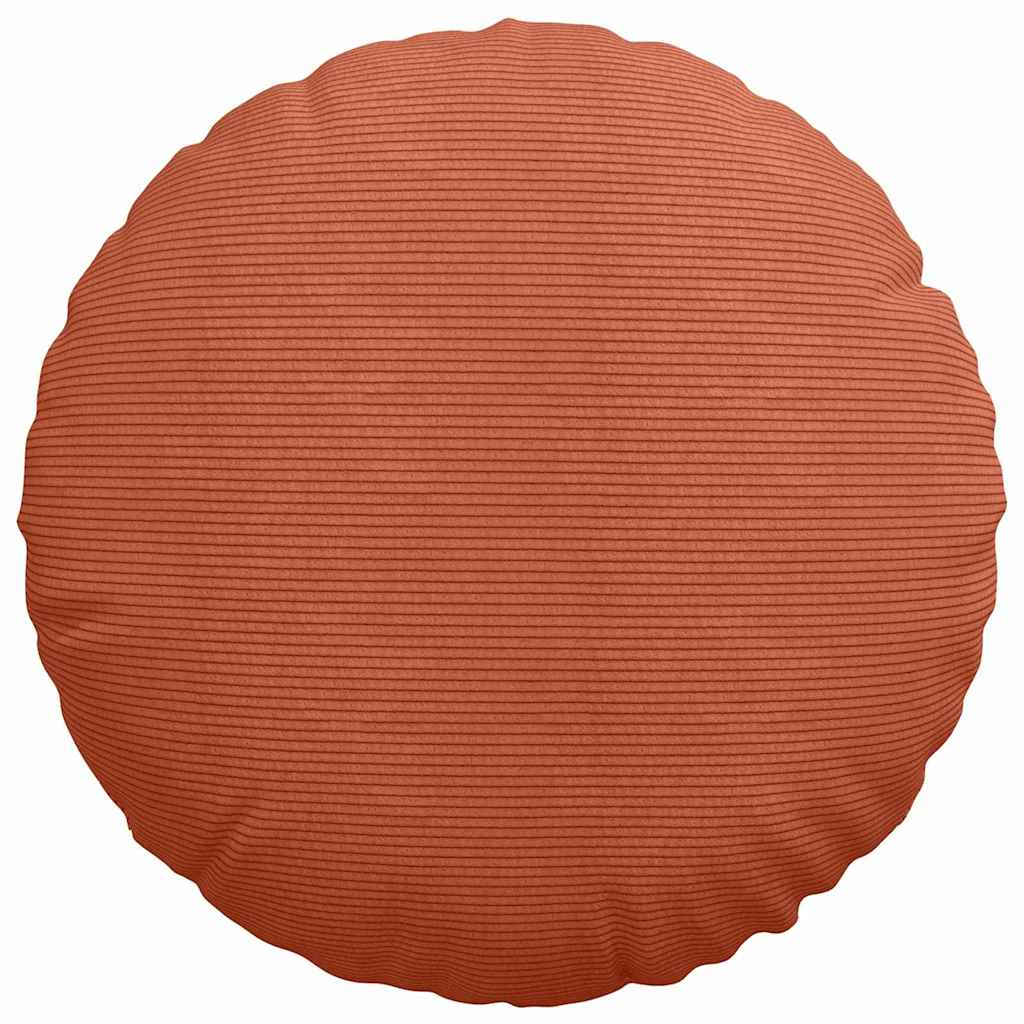 Sædepuder 2 pcs Rød orange Ø50 x 19 cm Velourstof
