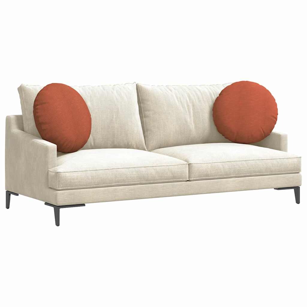 Sædepuder 2 pcs Rød orange Ø50 x 19 cm Velourstof